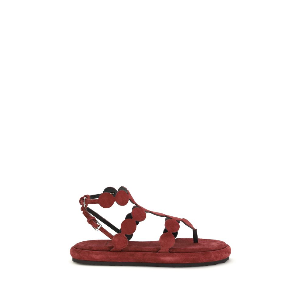 Pierre Hardy Brown Calf Leather Bos Taurus Platform Women's Sandals