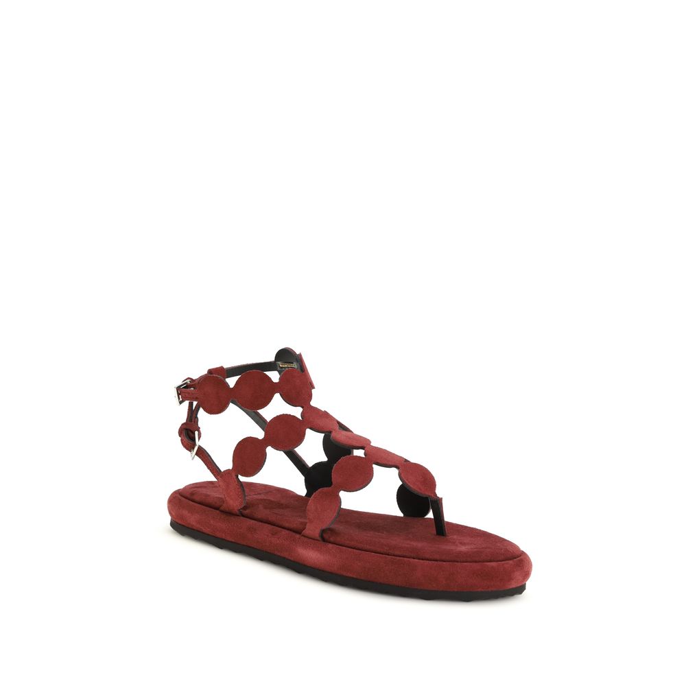 Pierre Hardy Brown Calf Leather Bos Taurus Platform Women's Sandals