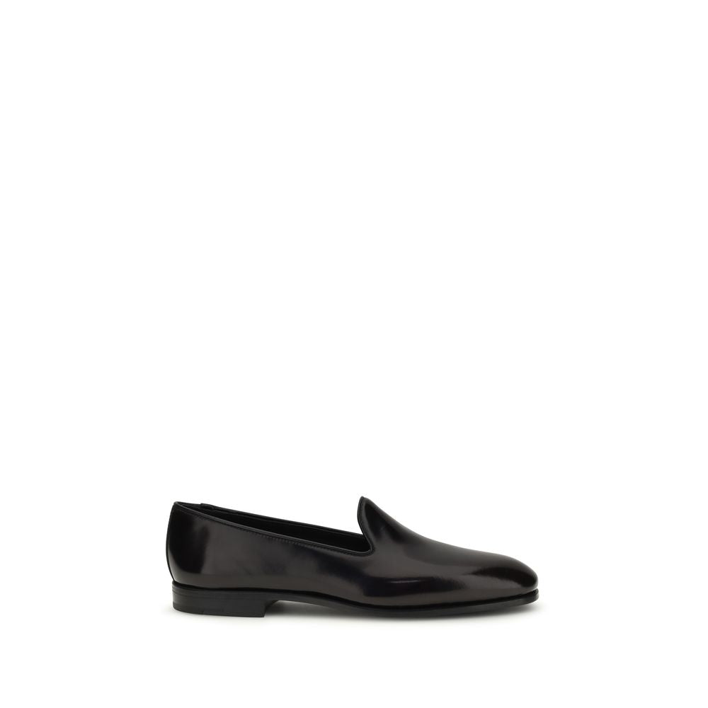Church's Bordeaux Calf Leather Bos Taurus Slip-On Women's Loafers