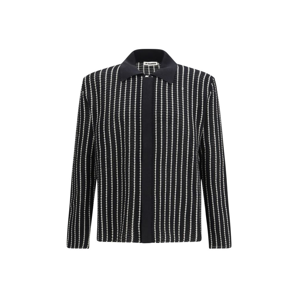 Jil Sander Black Cotton Men's Cardigan