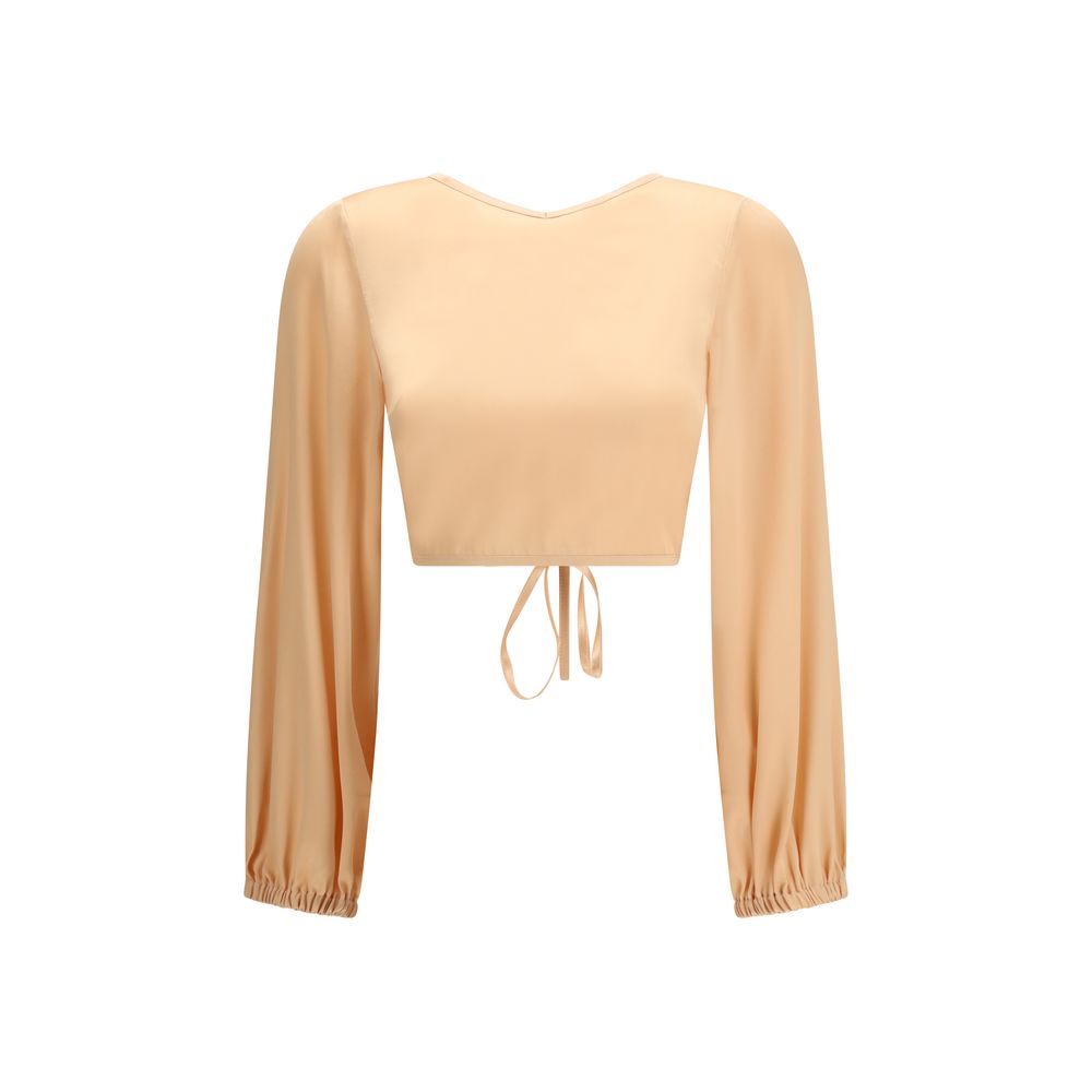 Kristina Ti Orange Silk Women's Blouse
