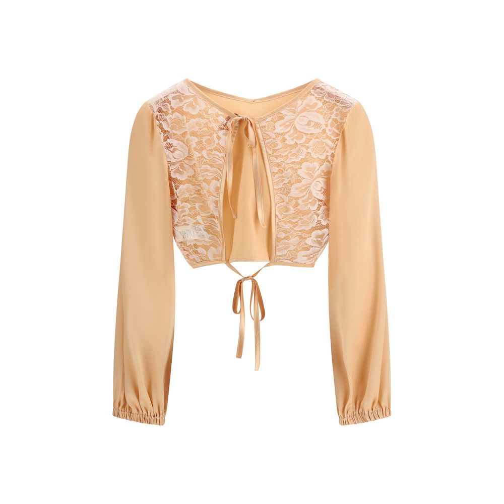 Kristina Ti Orange Silk Women's Blouse