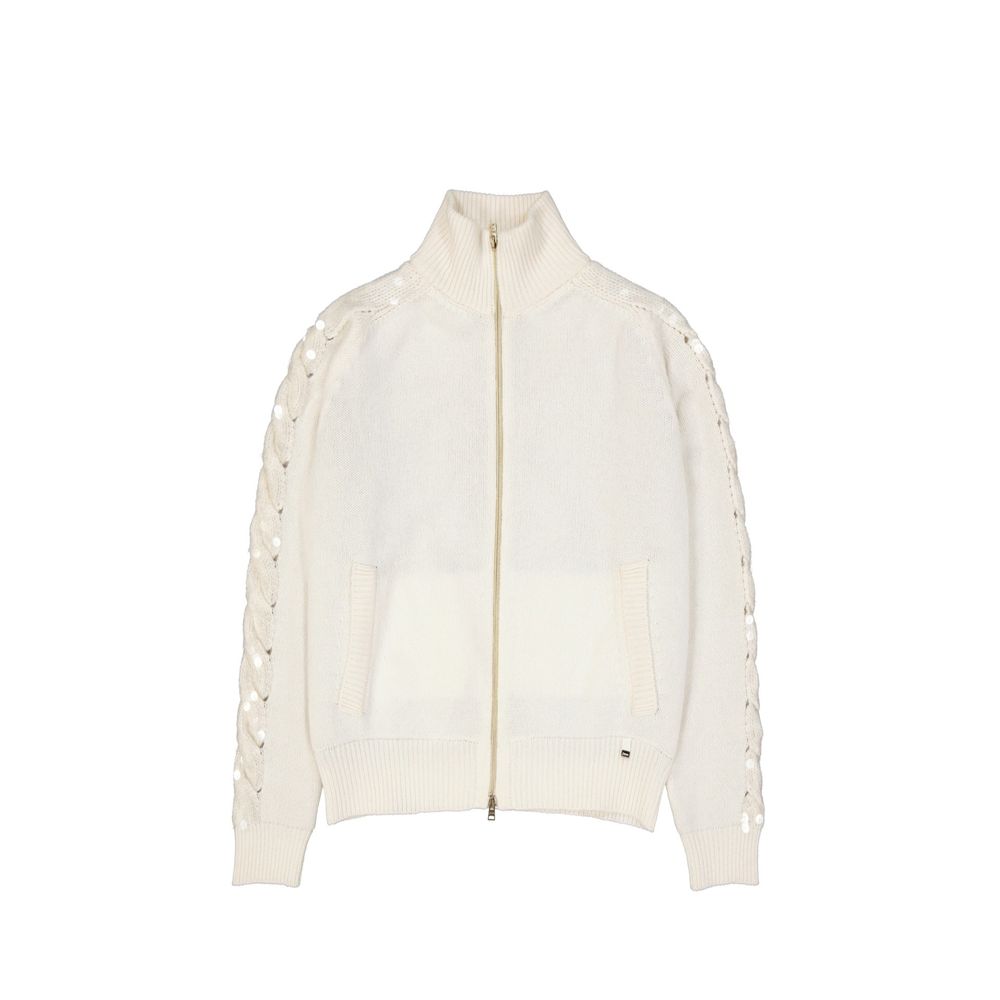 Herno White Cashmere Women's Cardigan