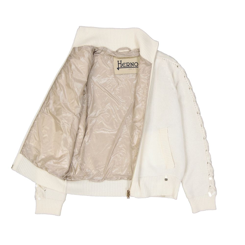 Herno White Cashmere Women's Cardigan