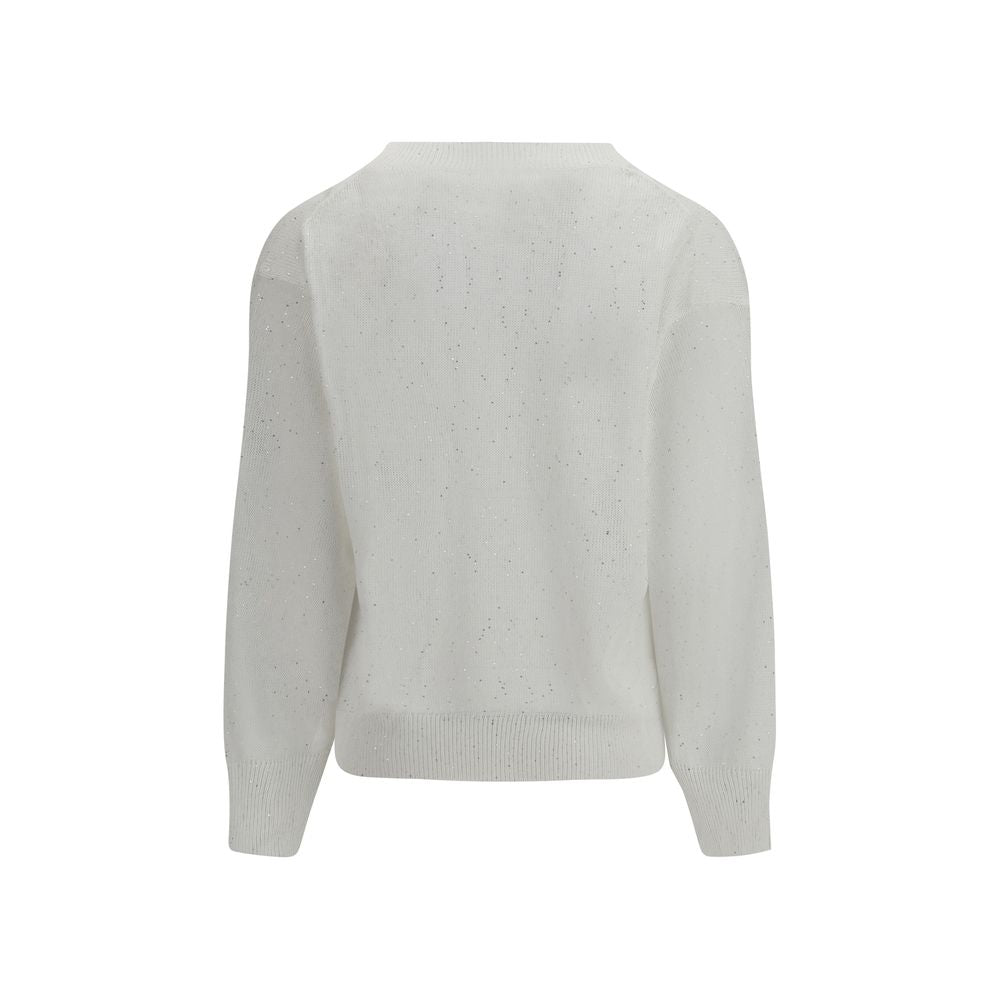 Brunello Cucinelli White Linen Women's T-Shirt