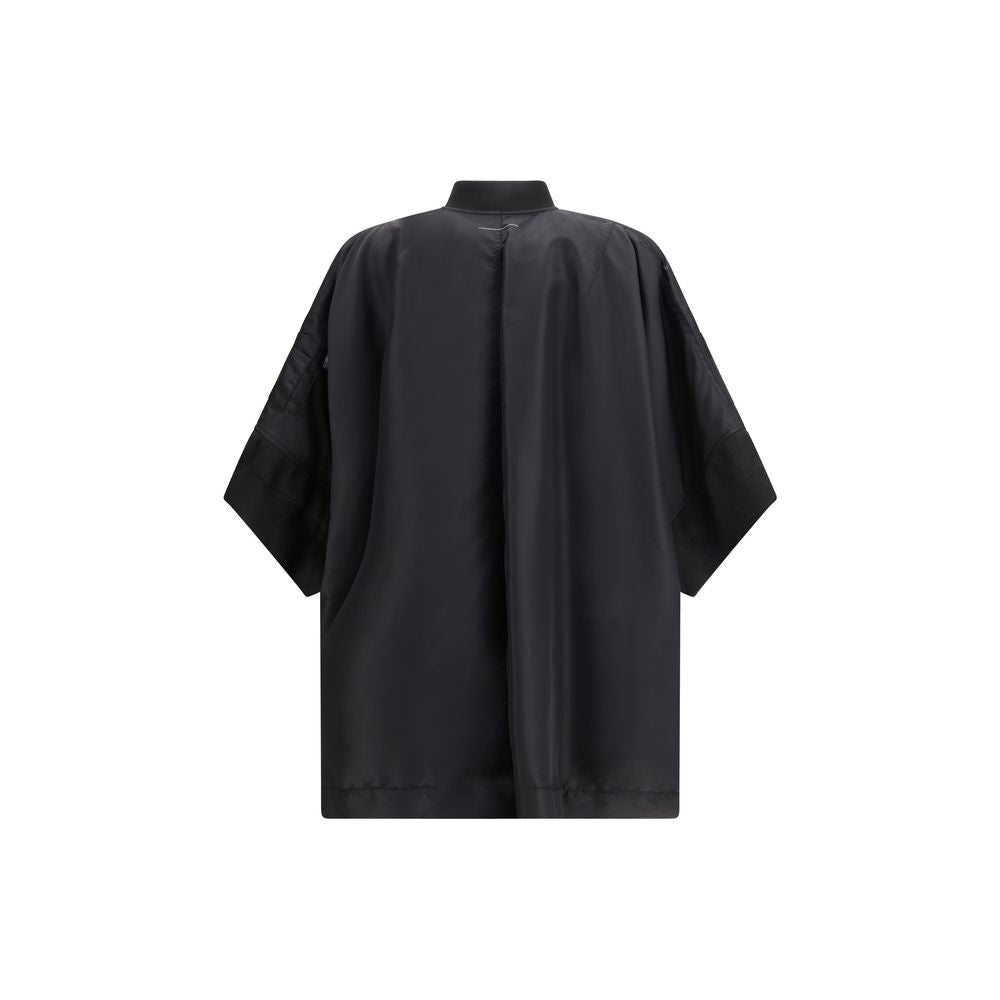 MM6 Black Polyamide Women's Cloacks
