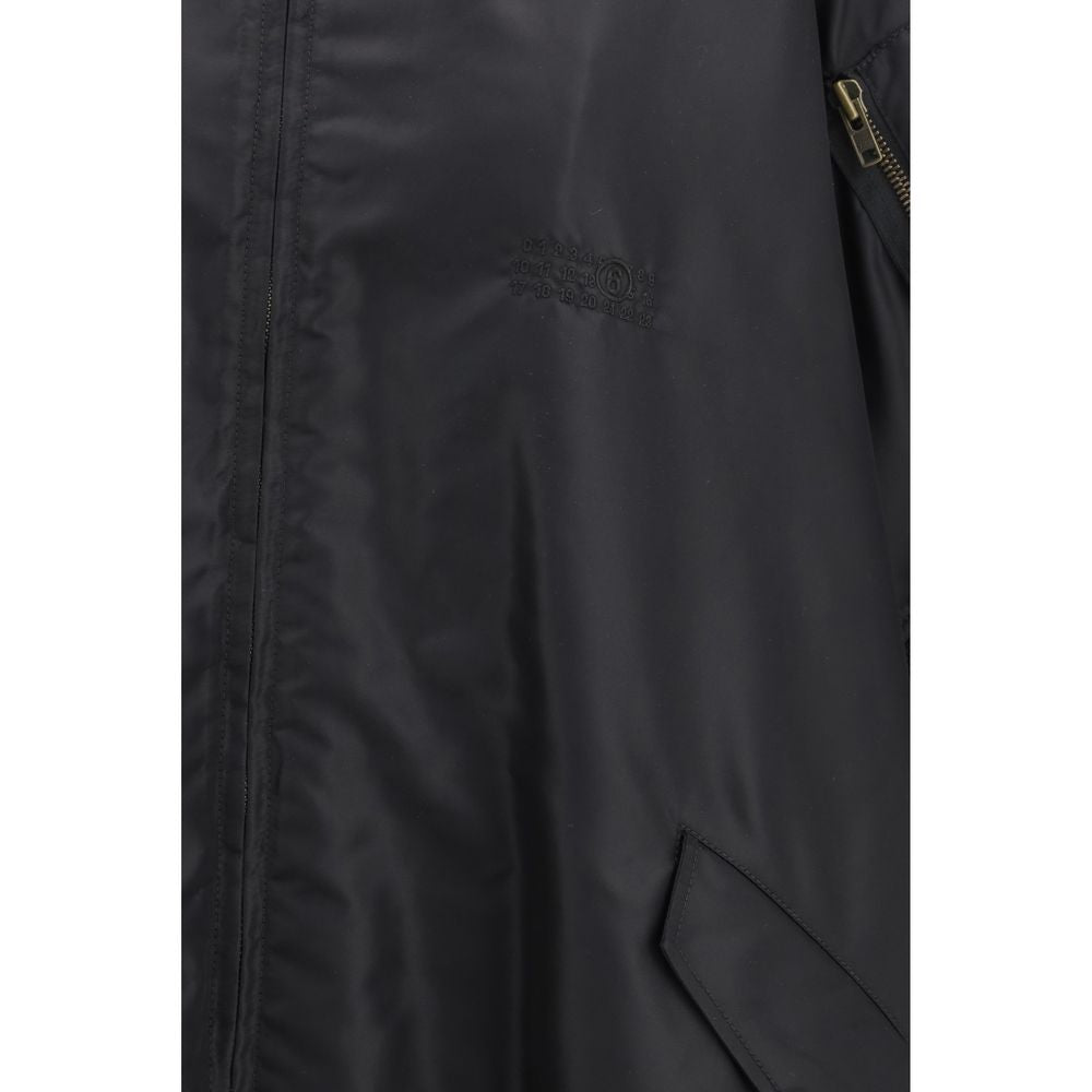 MM6 Black Polyamide Women's Cloacks
