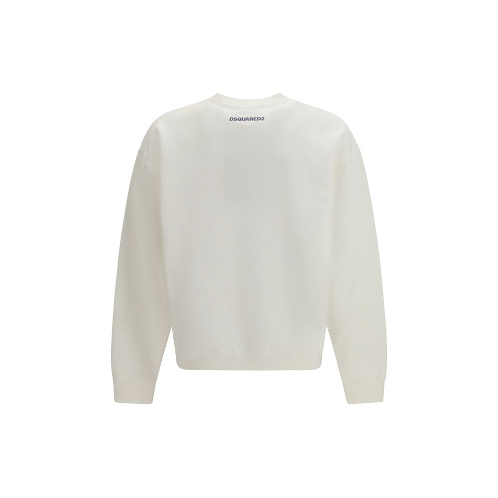 Dsquared² White Cotton Men's Sweatshirt