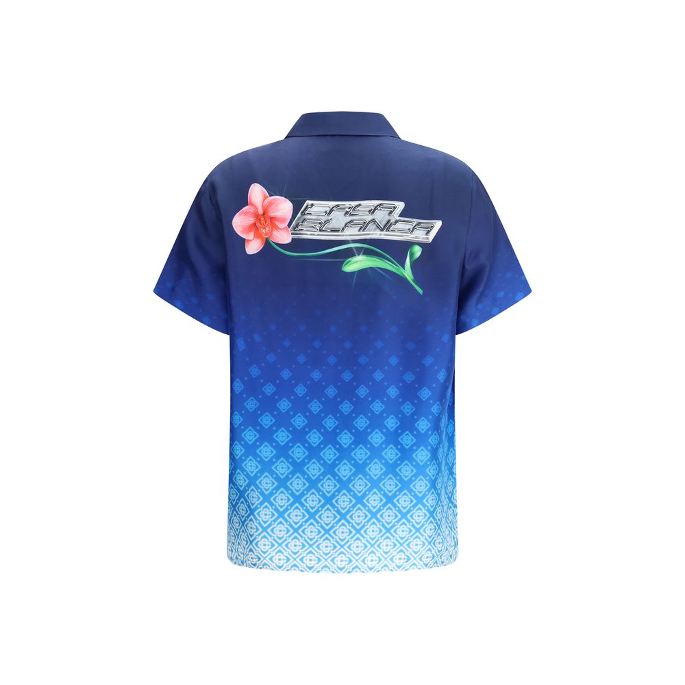 Casablanca Blue Silk Pattern Women's Shirt