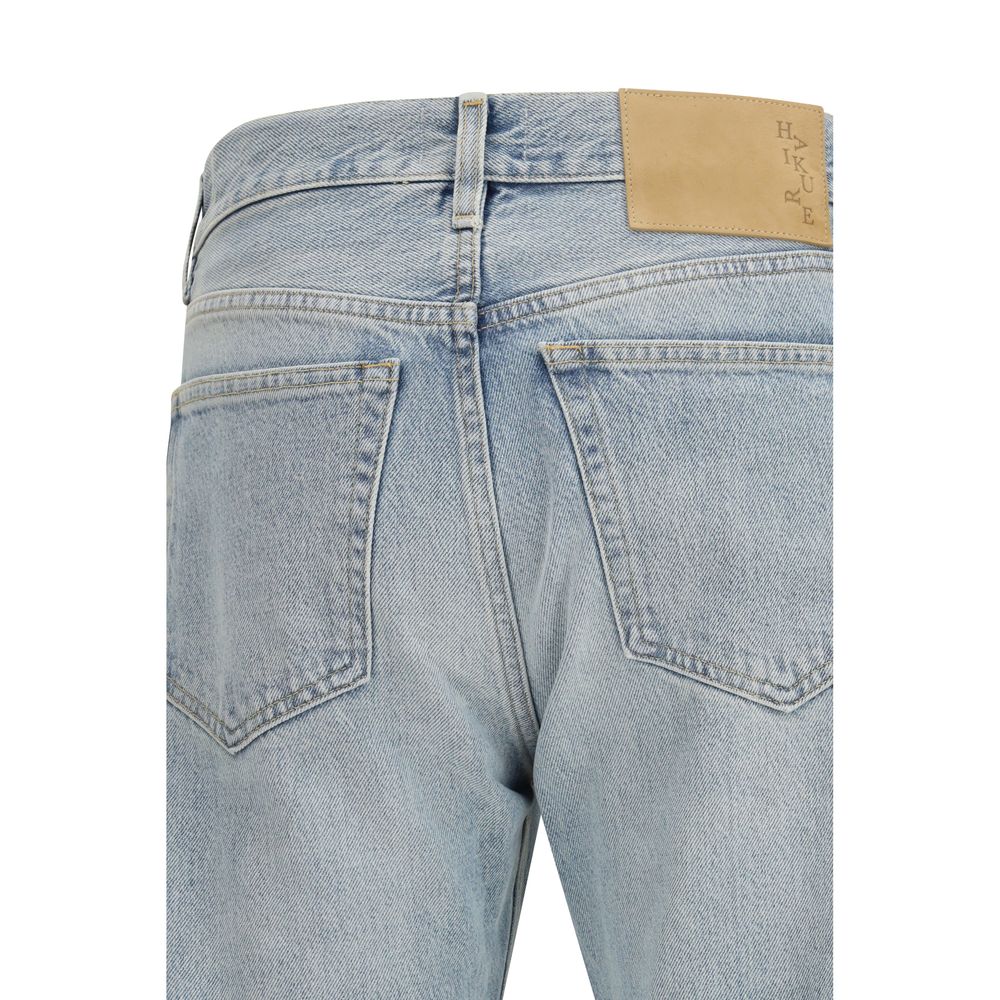Haikure Blue Cotton Straight-Leg Men's Jeans