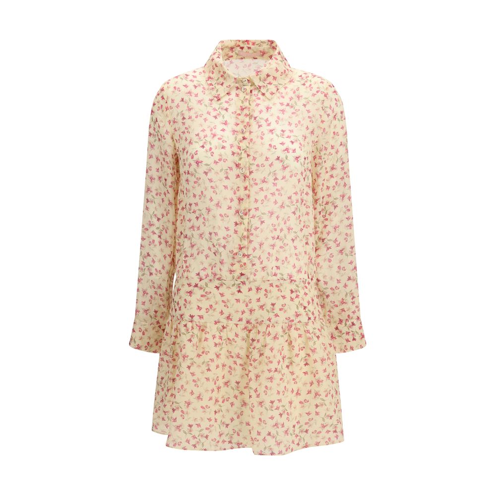 Kristina Ti Multicolor Ramie Casual Women's Dress