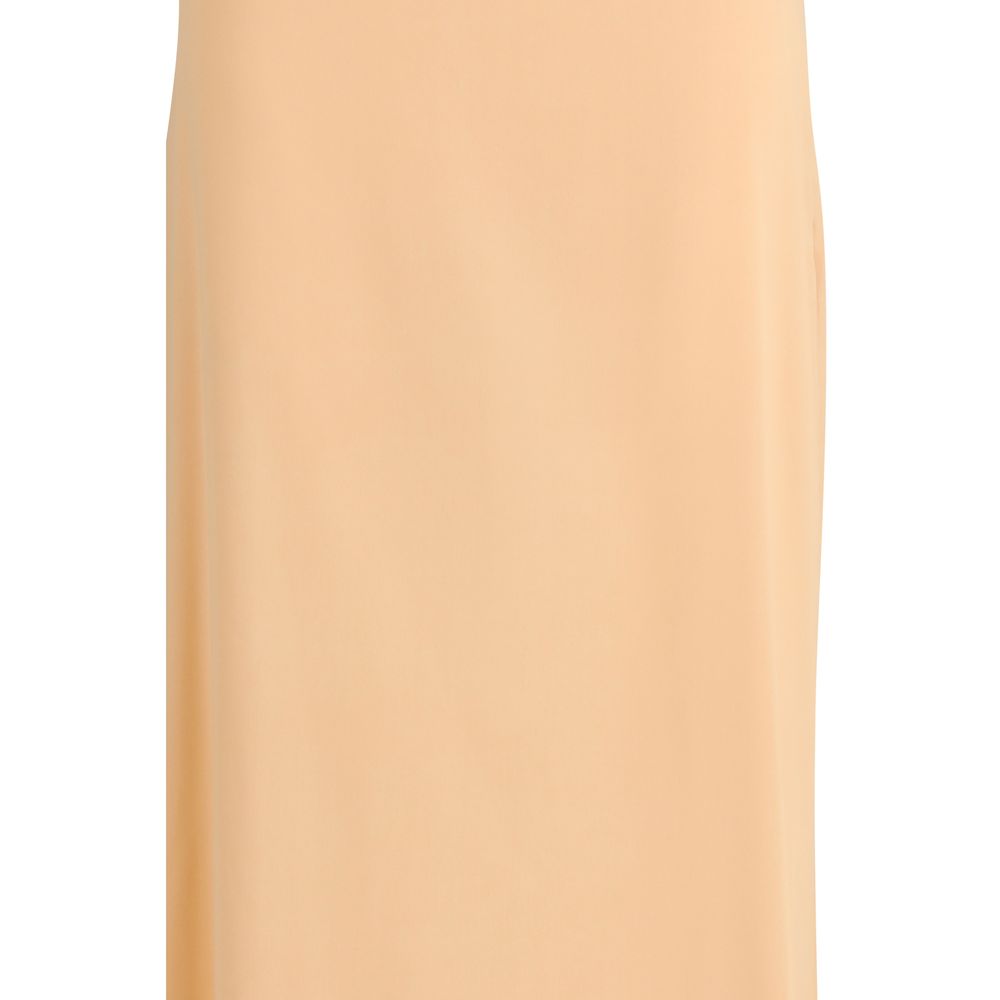 Kristina Ti Orange Silk Long Women's Skirt
