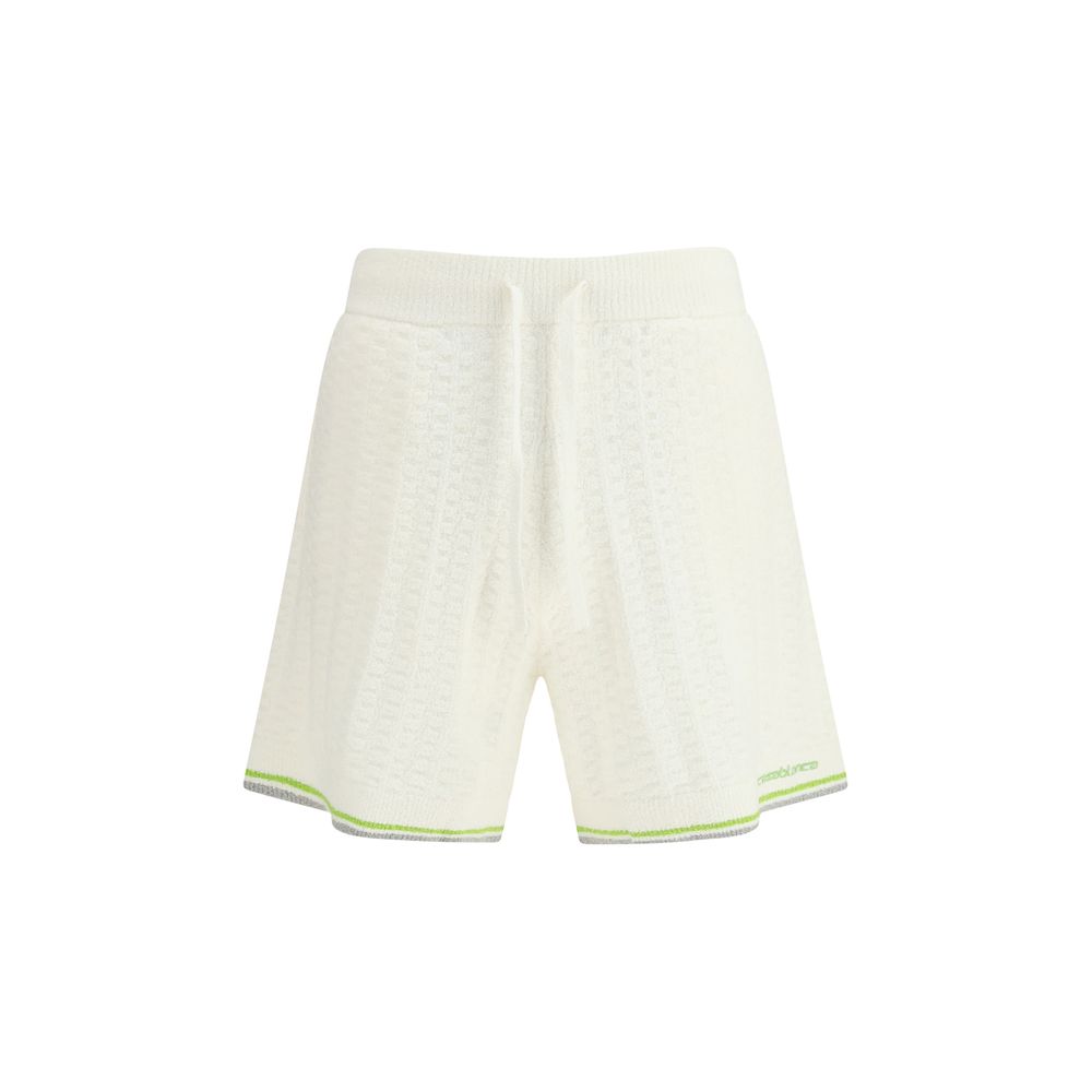 Casablanca White Cotton Bermuda Men's Shorts
