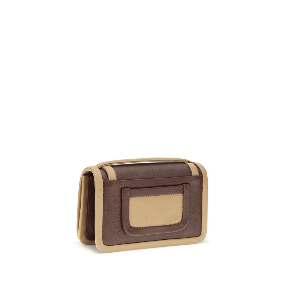Pierre Hardy Brown Calf Leather Bos Taurus Shoulder Women's Bag