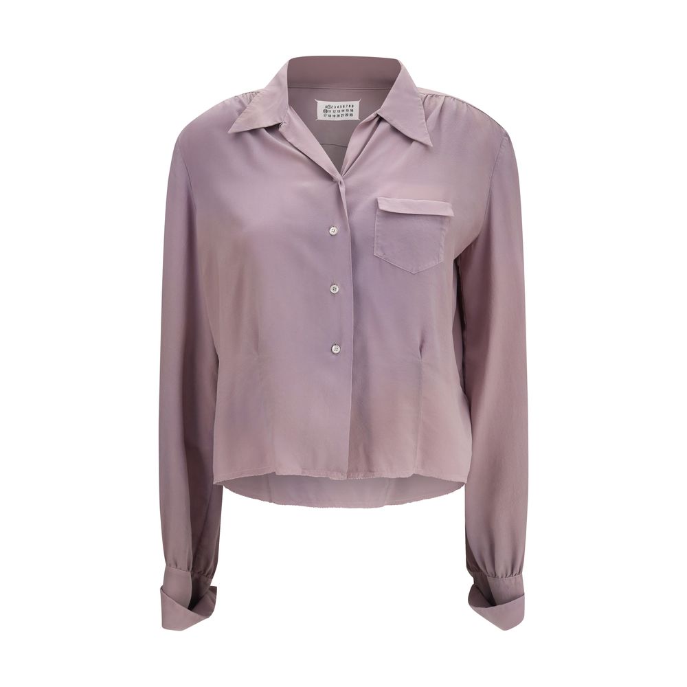 Maison Margiela Purple Silk Women's Shirt