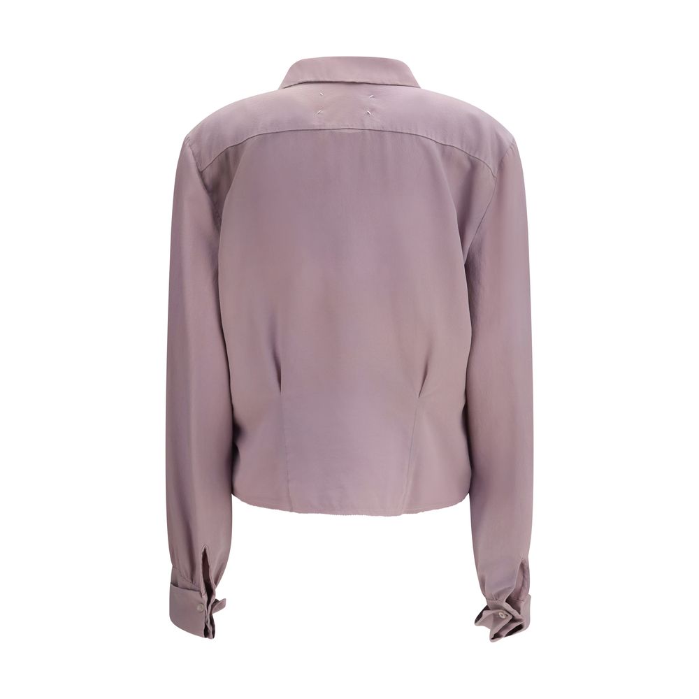 Maison Margiela Purple Silk Women's Shirt