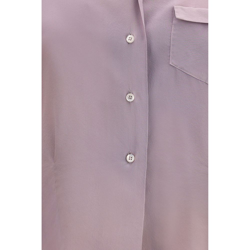 Maison Margiela Purple Silk Women's Shirt