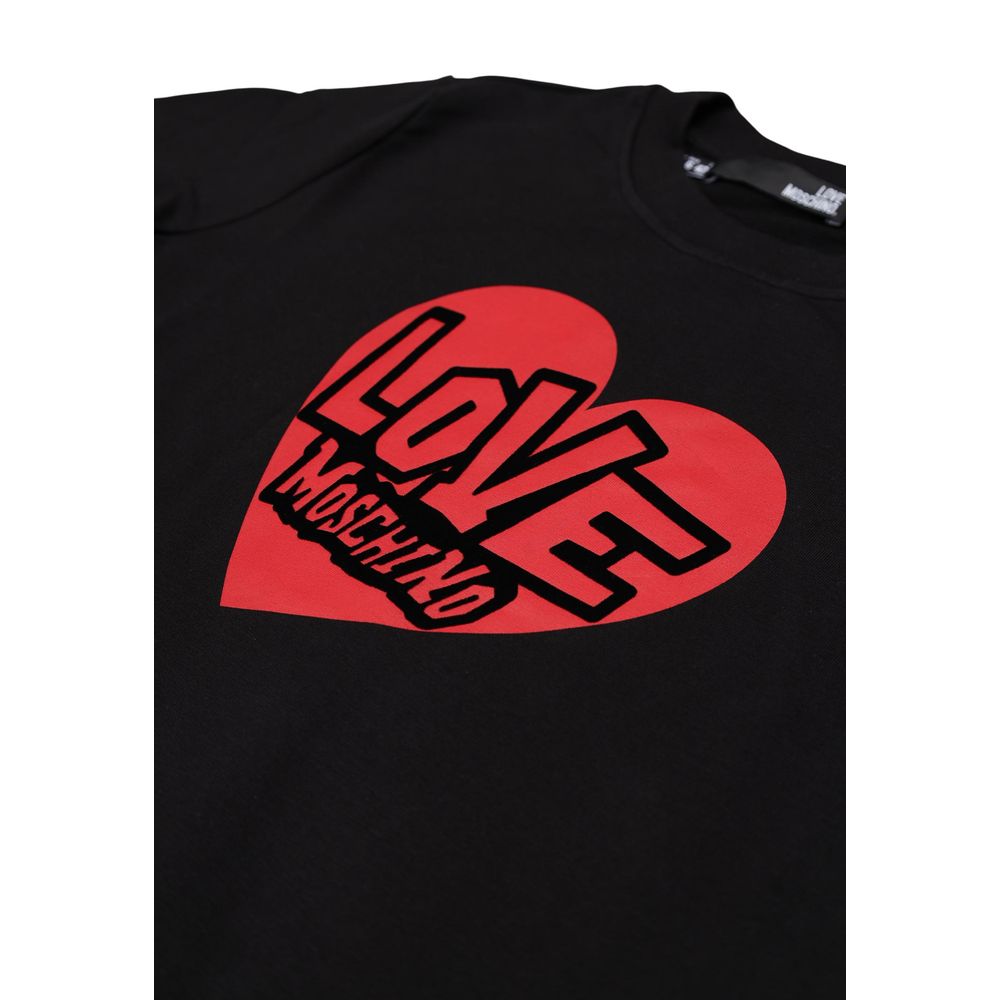 Love Moschino Black Cotton Women's Sweatshirt