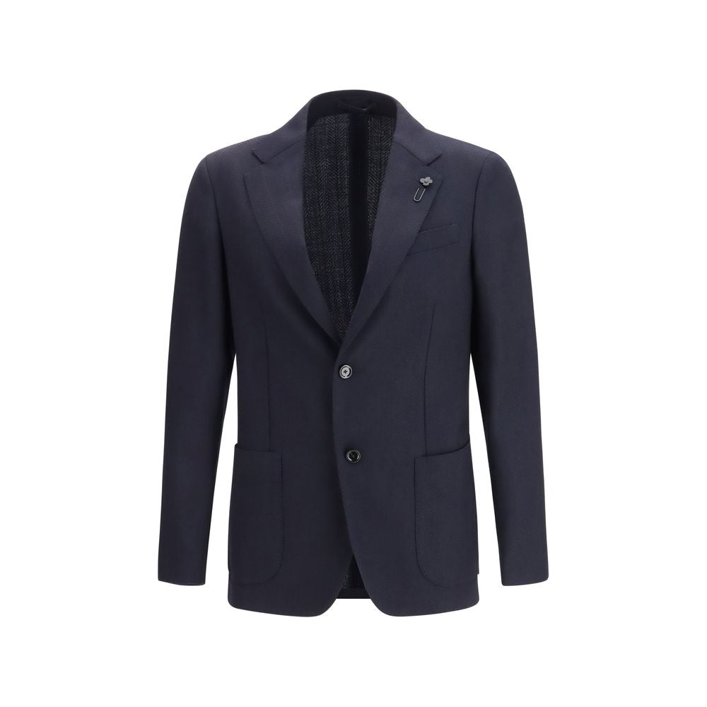 Lardini Blue Wool Men's Blazer