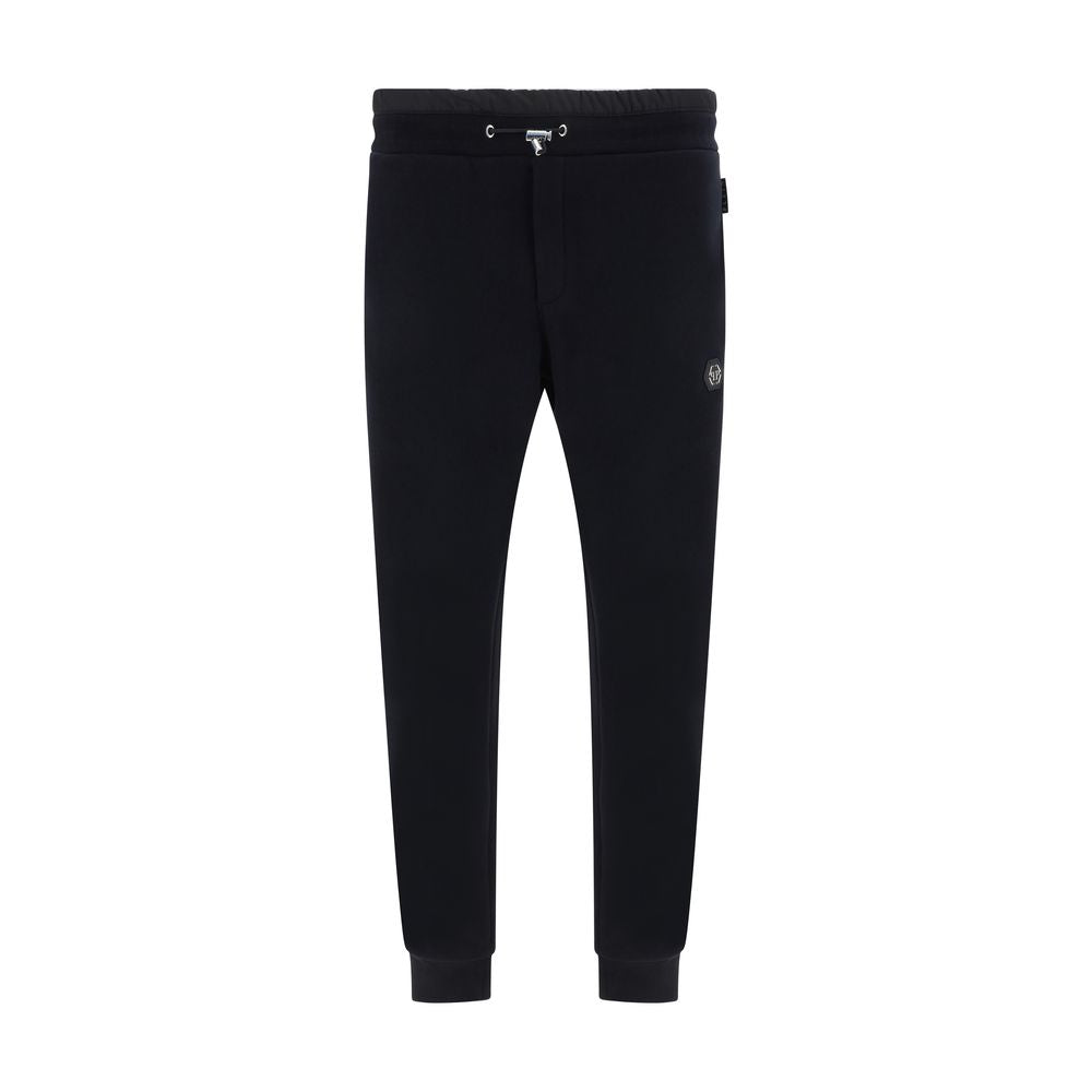 Philipp Plein Black Cotton Joggers (Workout Men's Pants)
