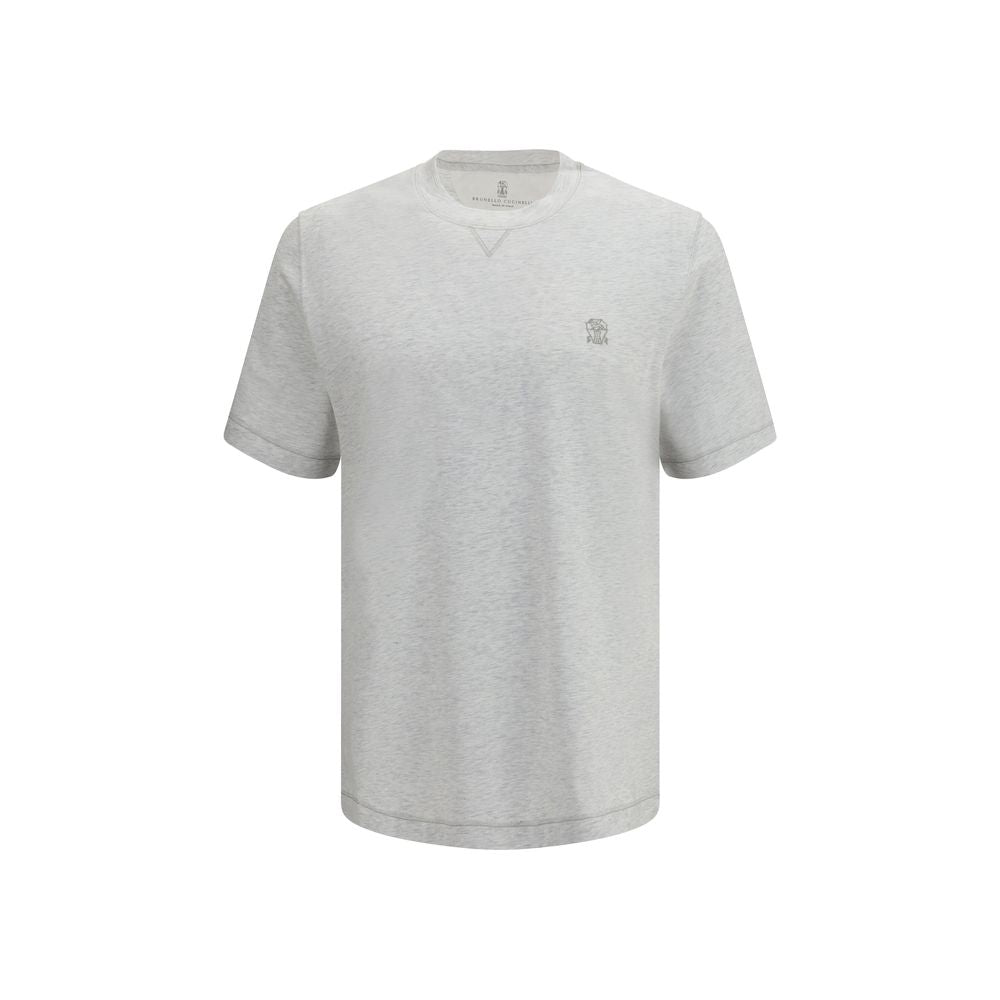 Brunello Cucinelli Gray Cotton Men's T-Shirt