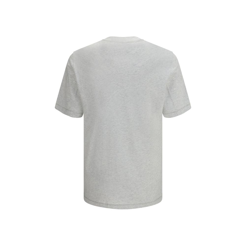 Brunello Cucinelli Gray Cotton Men's T-Shirt