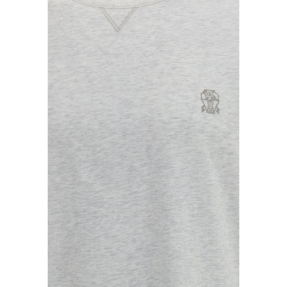 Brunello Cucinelli Gray Cotton Men's T-Shirt