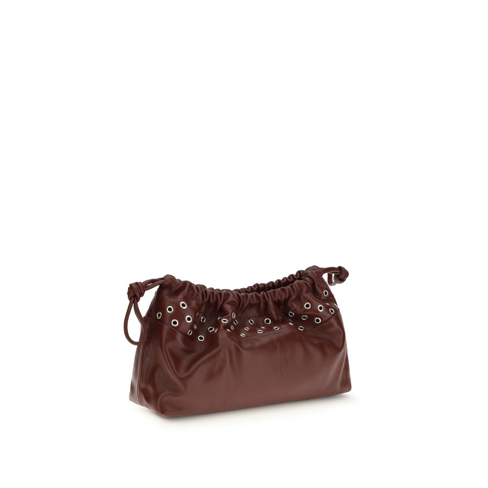 Pierre Hardy Bordeaux Calf Leather Bos Taurus Clutch Women's Bag