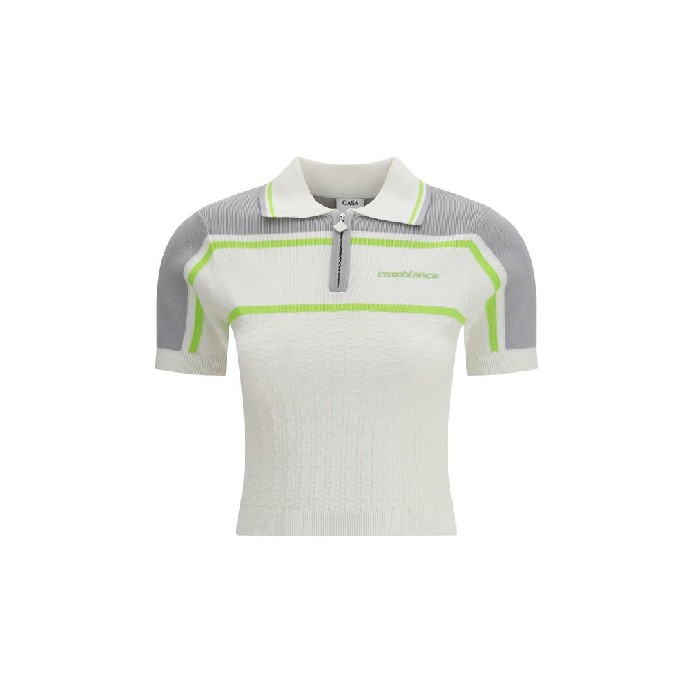 Casablanca White Viscose Polo Women's Shirt