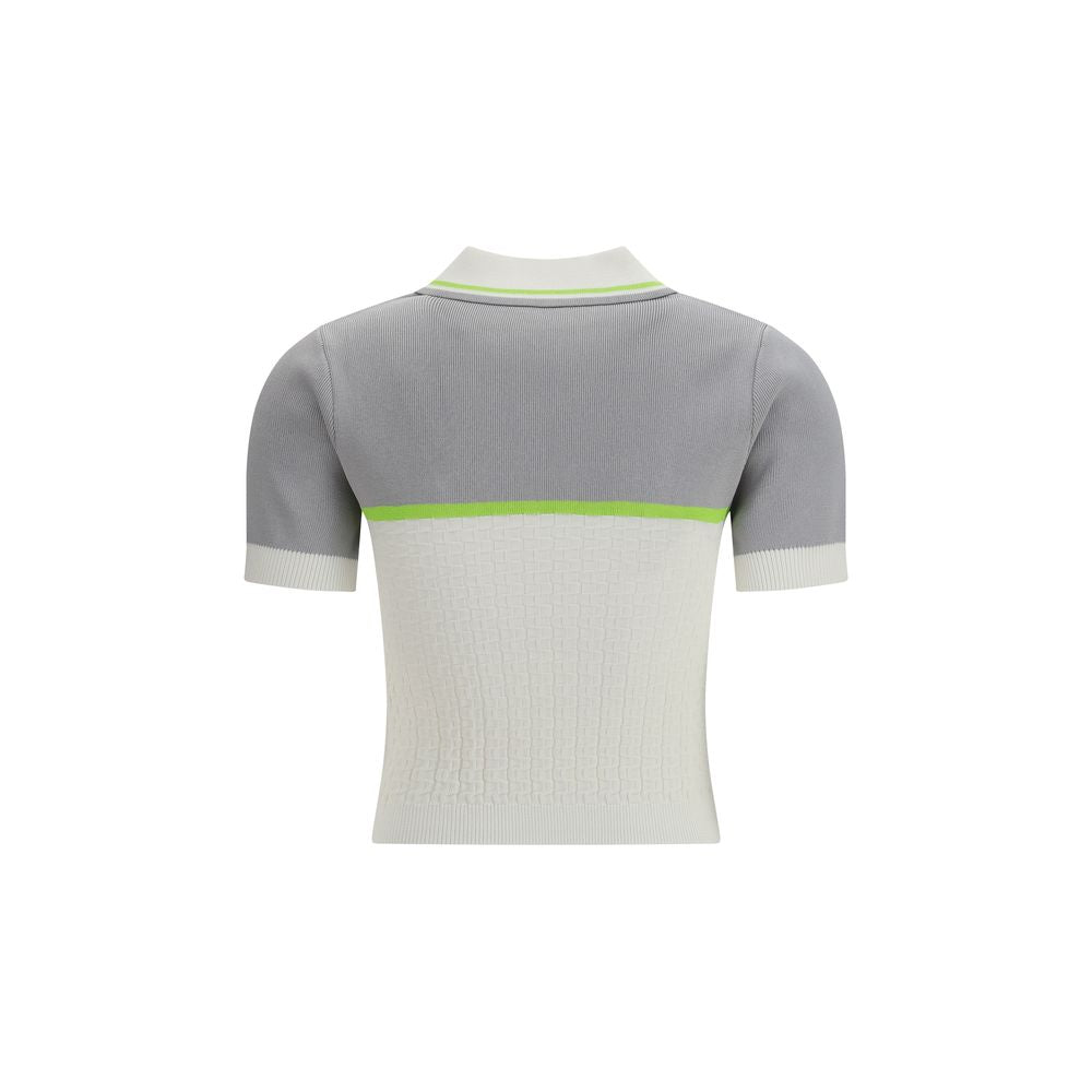 Casablanca White Viscose Polo Women's Shirt