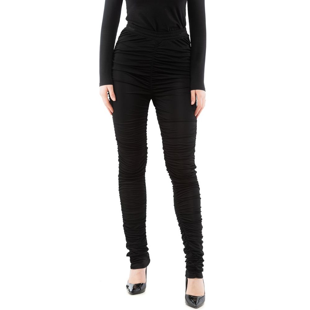 Moschino Black Viscose Casual Women's Pants