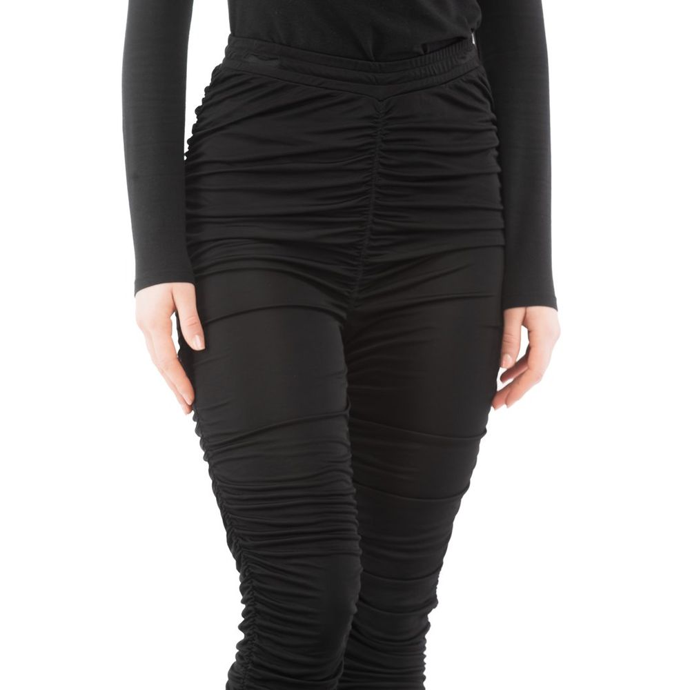 Moschino Black Viscose Casual Women's Pants