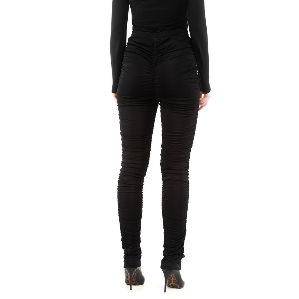Moschino Black Viscose Casual Women's Pants