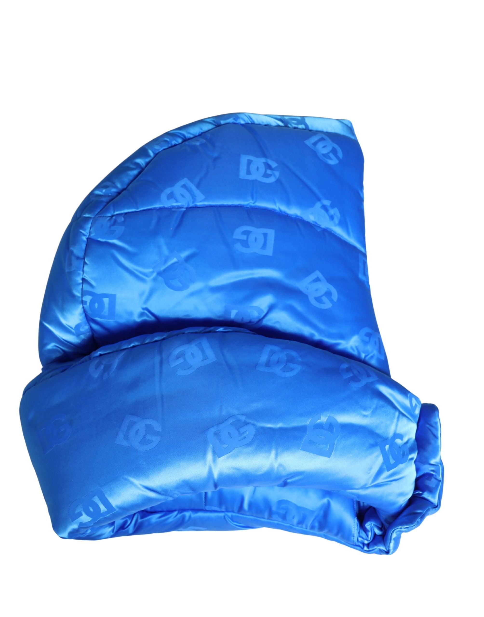 Dolce & Gabbana Men Blue Logo Print Whole Head Wrap Capello Men's Hat