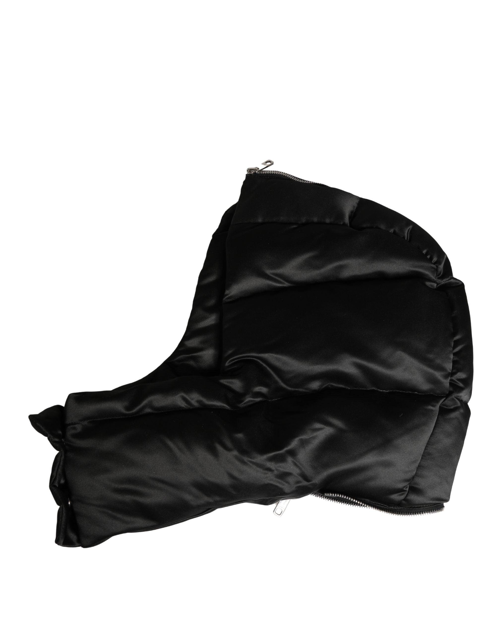 Dolce & Gabbana Black Polyester Whole Head Wrap Capello Men's Hat