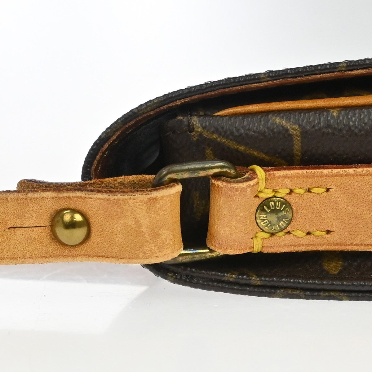 Louis Vuitton Cartouchiere Monogram Brown Canvas Shoulder Bag Bag (Pre-Owned)
