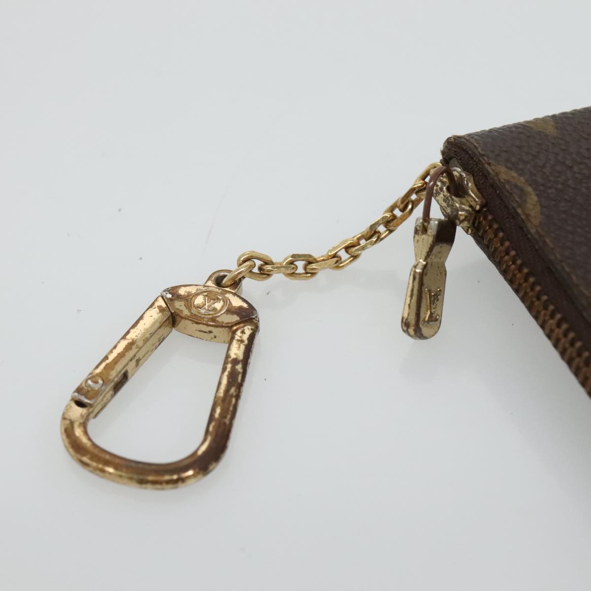 Louis Vuitton Pochette Clés Brown Canvas Wallet (Pre-Owned)