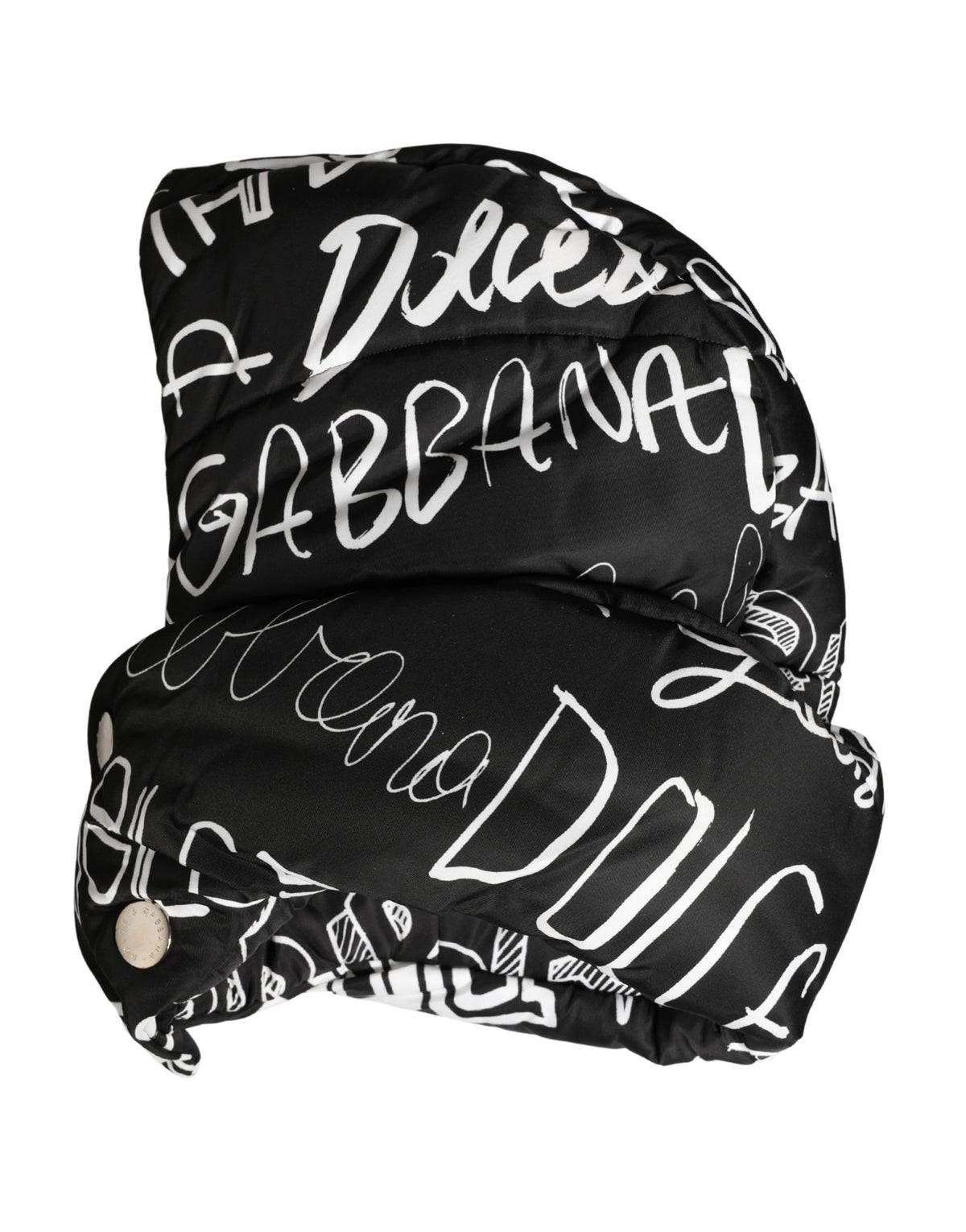 Dolce & Gabbana Black Logo Print Whole Head Wrap Capello Men's Hat