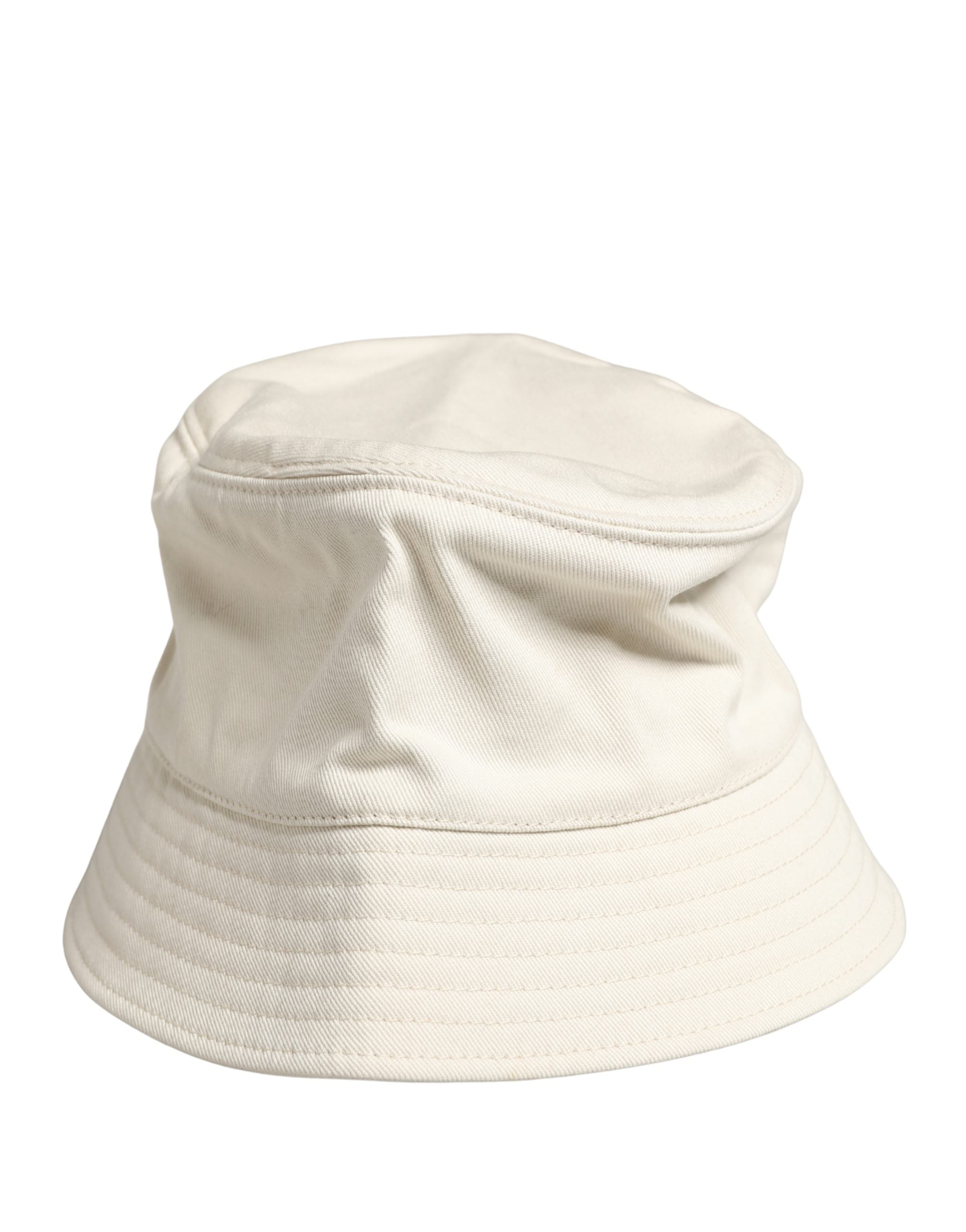 Dolce & Gabbana Men White Cotton Bucket Fisherman Capello Men's Hat