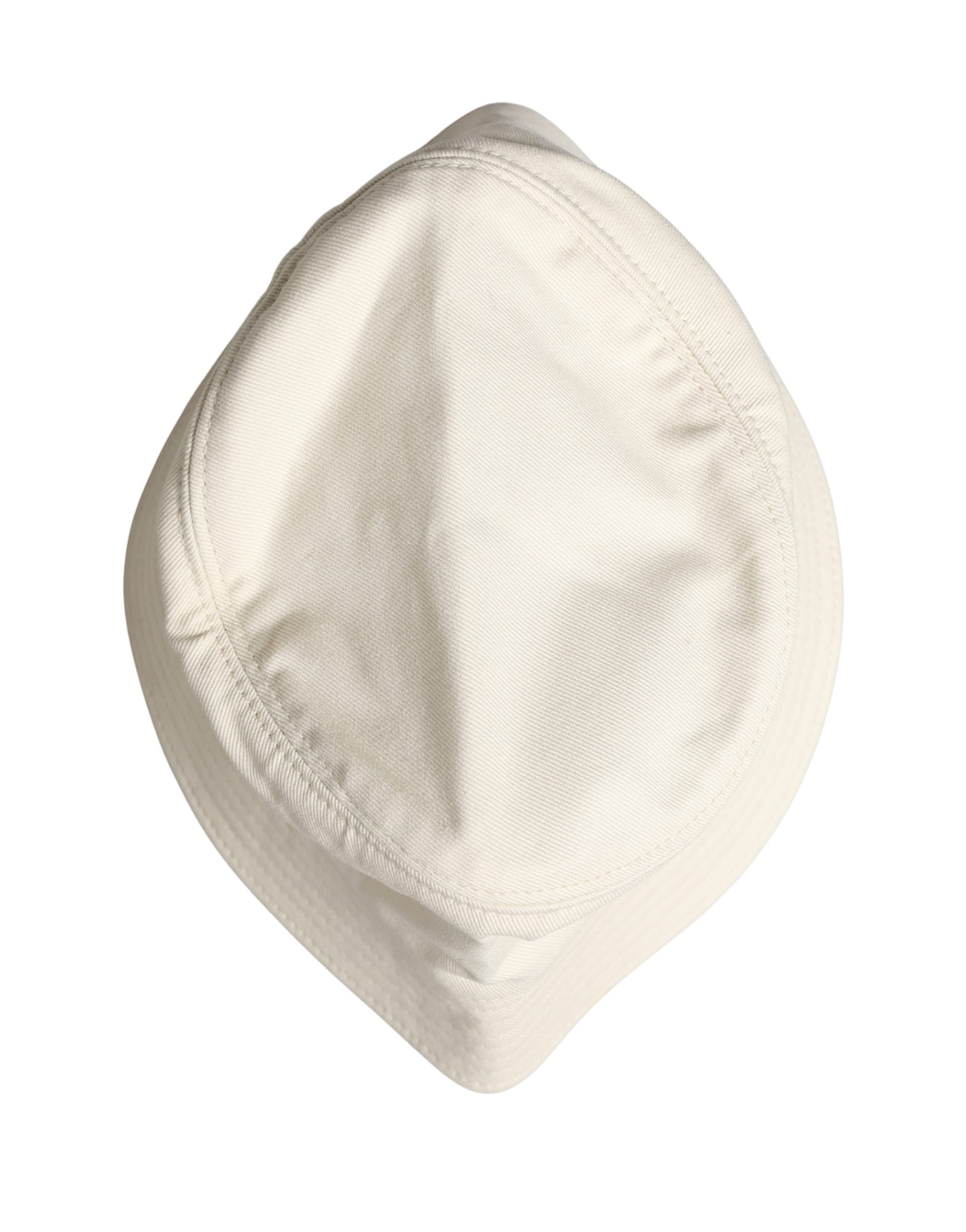 Dolce & Gabbana Men White Cotton Bucket Fisherman Capello Men's Hat