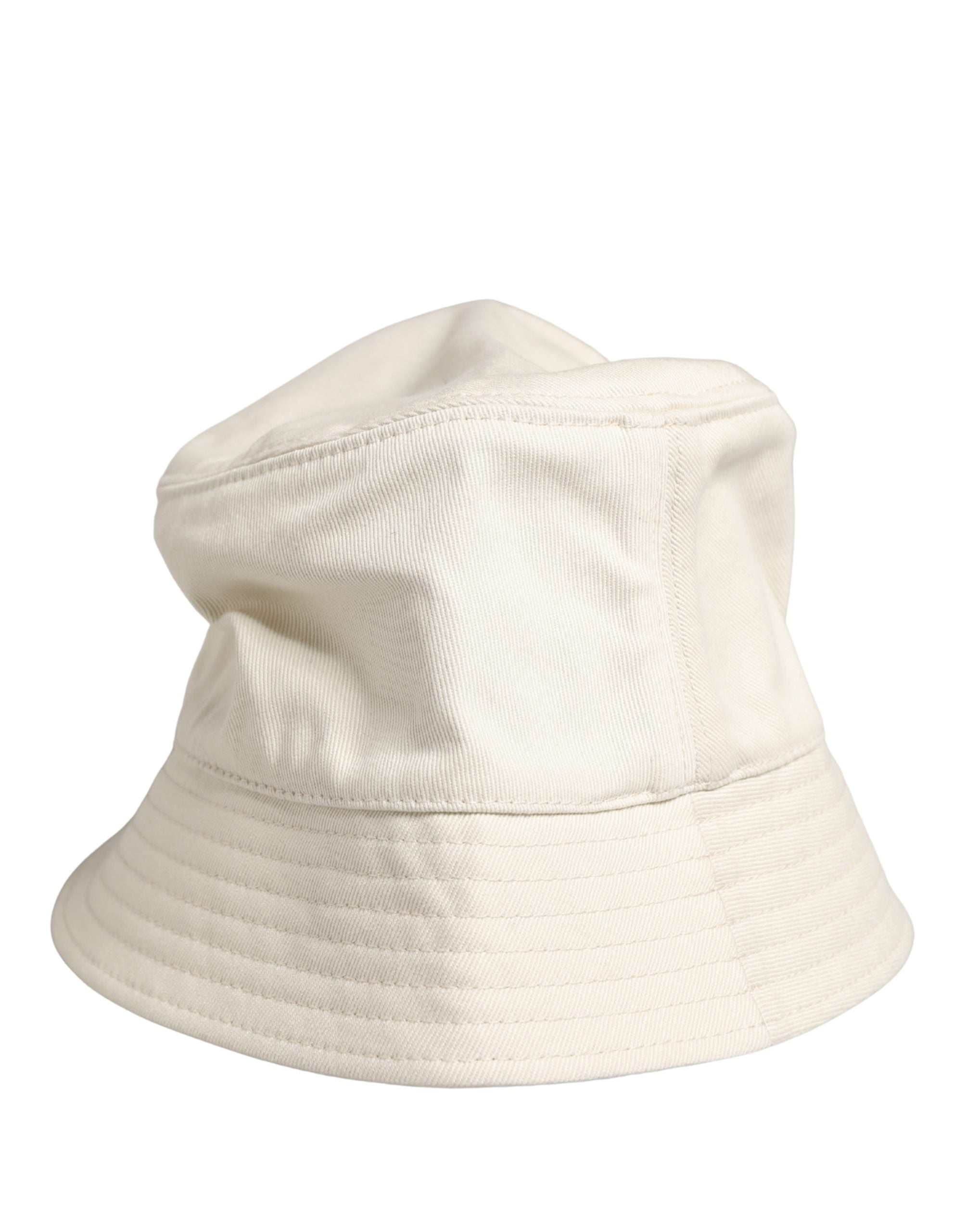 Dolce & Gabbana Men White Cotton Bucket Fisherman Capello Men's Hat
