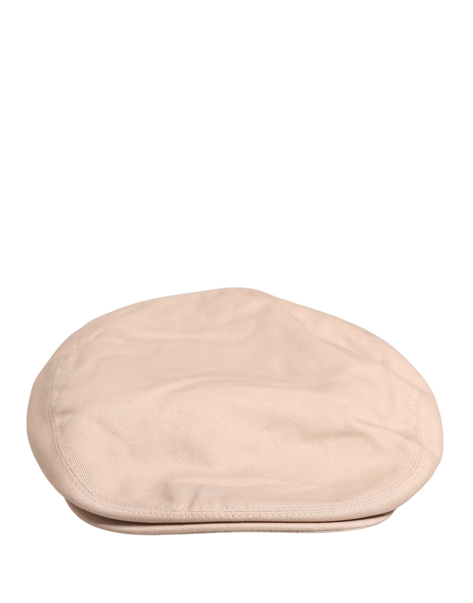 Dolce & Gabbana Men Beige Cotton Newsboy Cloth Capello Men's Hat