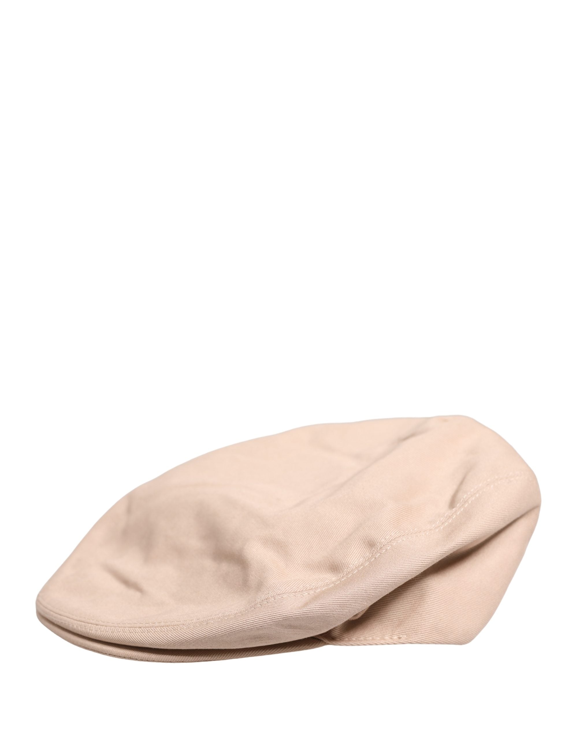 Dolce & Gabbana Men Beige Cotton Newsboy Cloth Capello Men's Hat