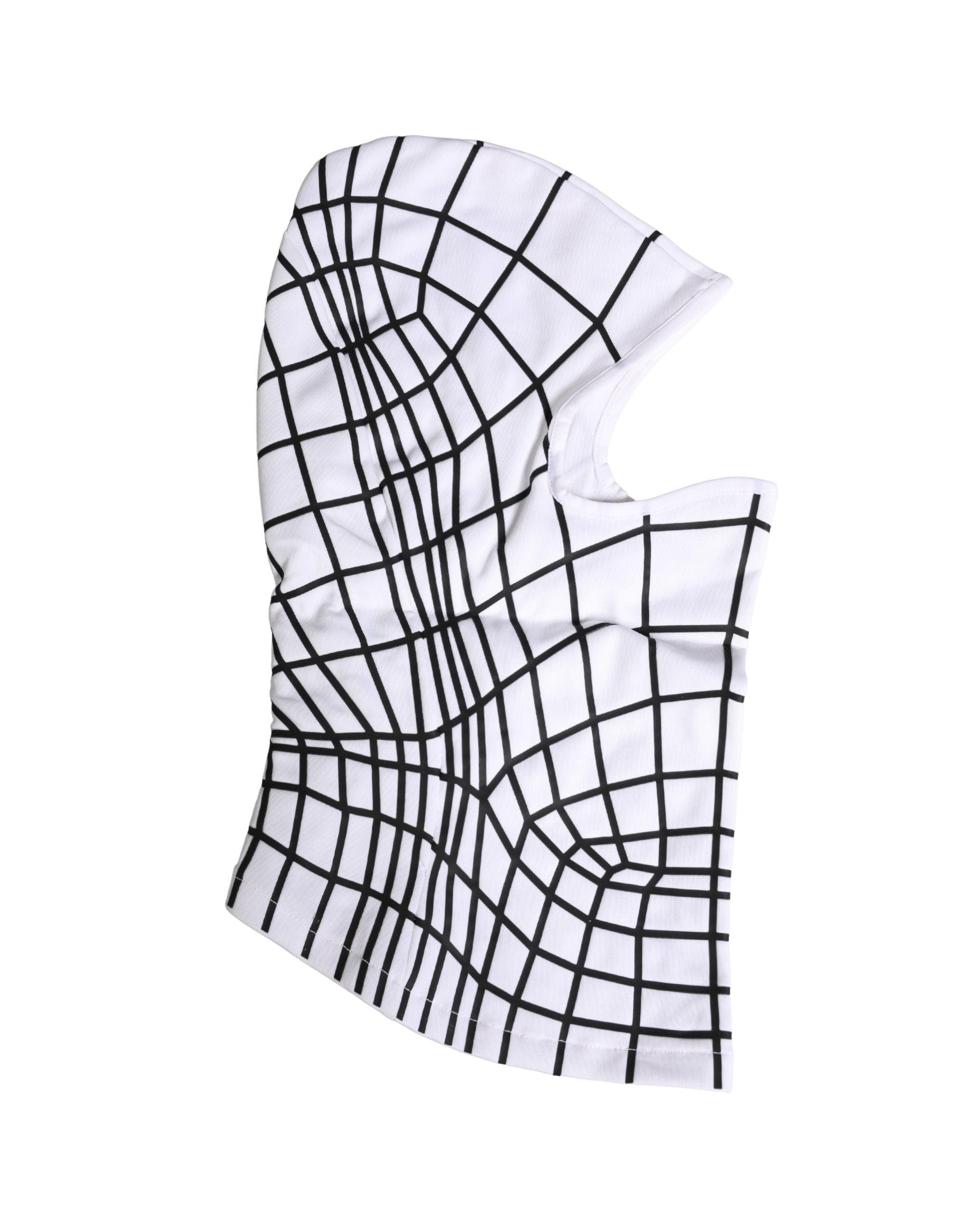 Dolce & Gabbana Men White Stripes Nylon Ski Mask Balaclava Men's Hat