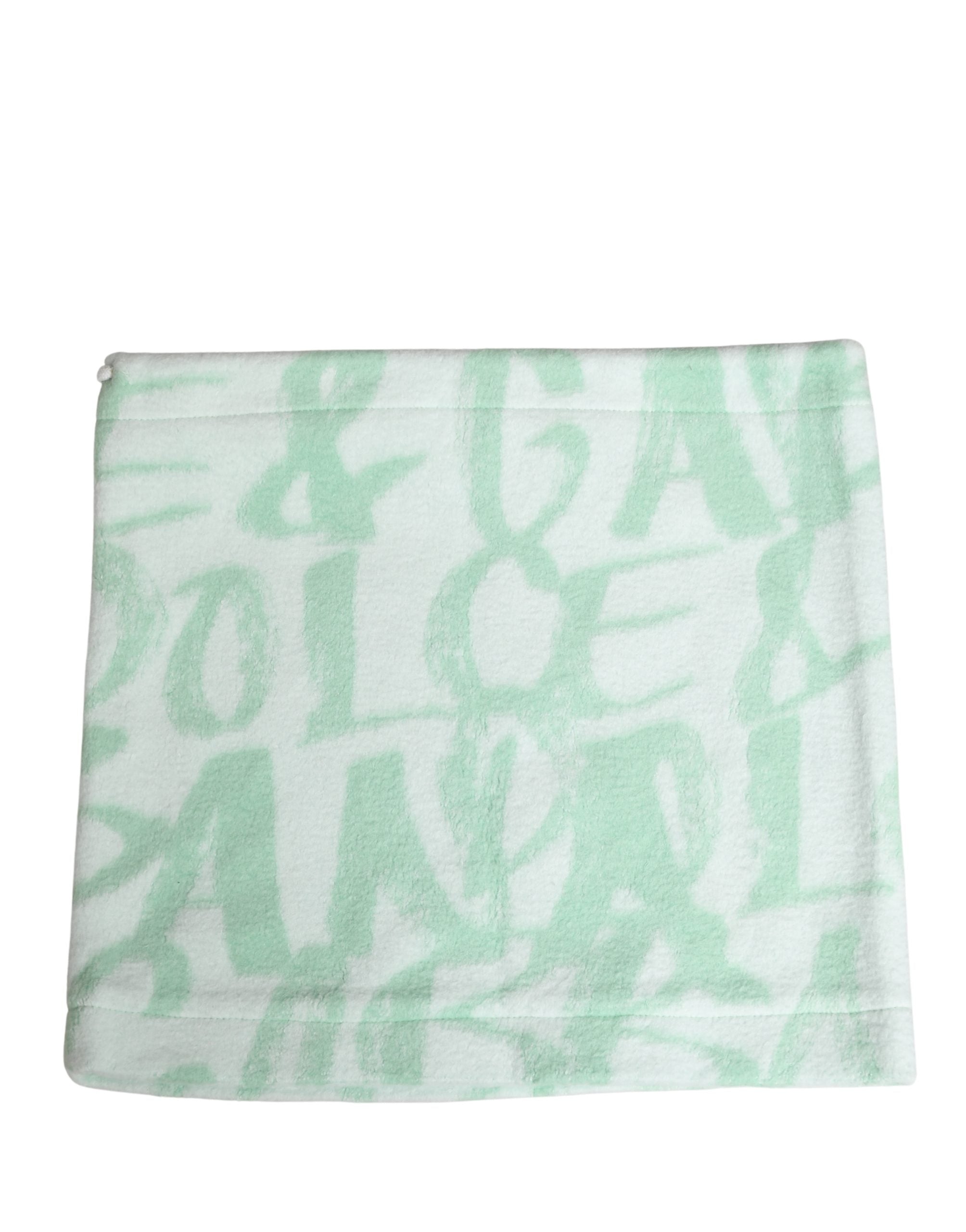 Dolce & Gabbana Men White Logo Print Nylon Neck Warmer Men's Hat