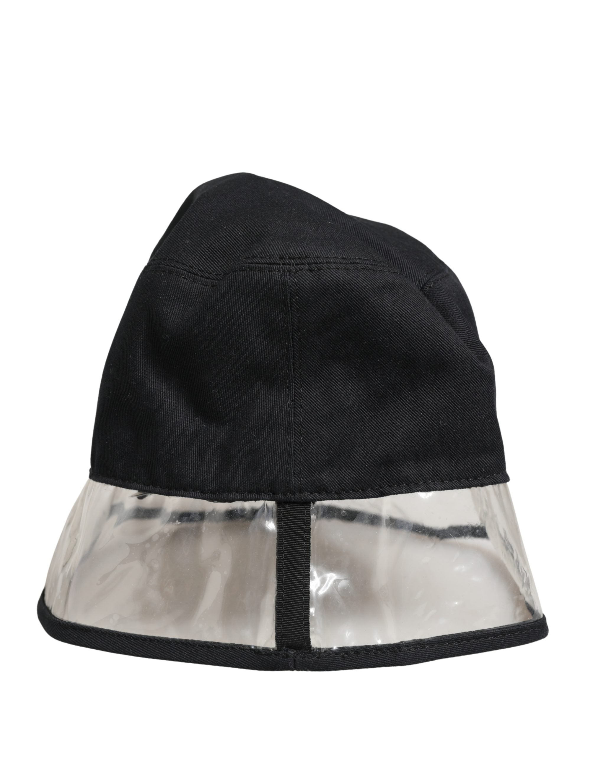 Dolce & Gabbana Black Cotton Plastic Fisherman Bucket Capello Men's Hat