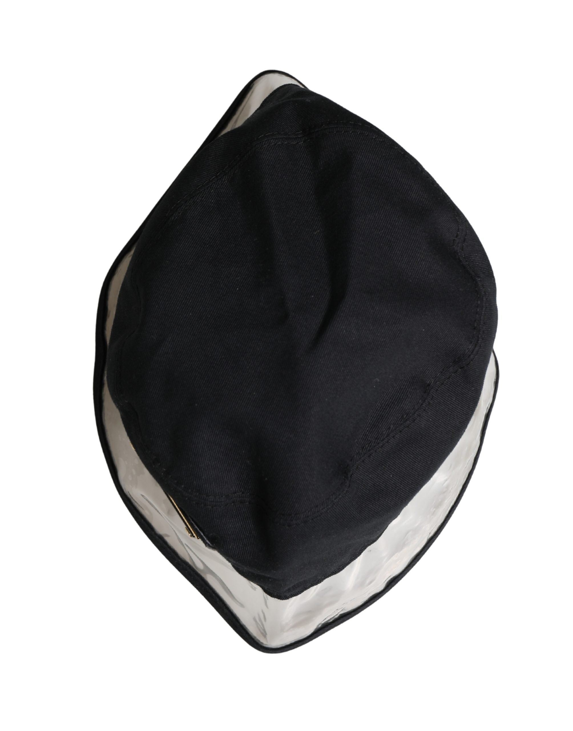 Dolce & Gabbana Black Cotton Plastic Fisherman Bucket Capello Men's Hat
