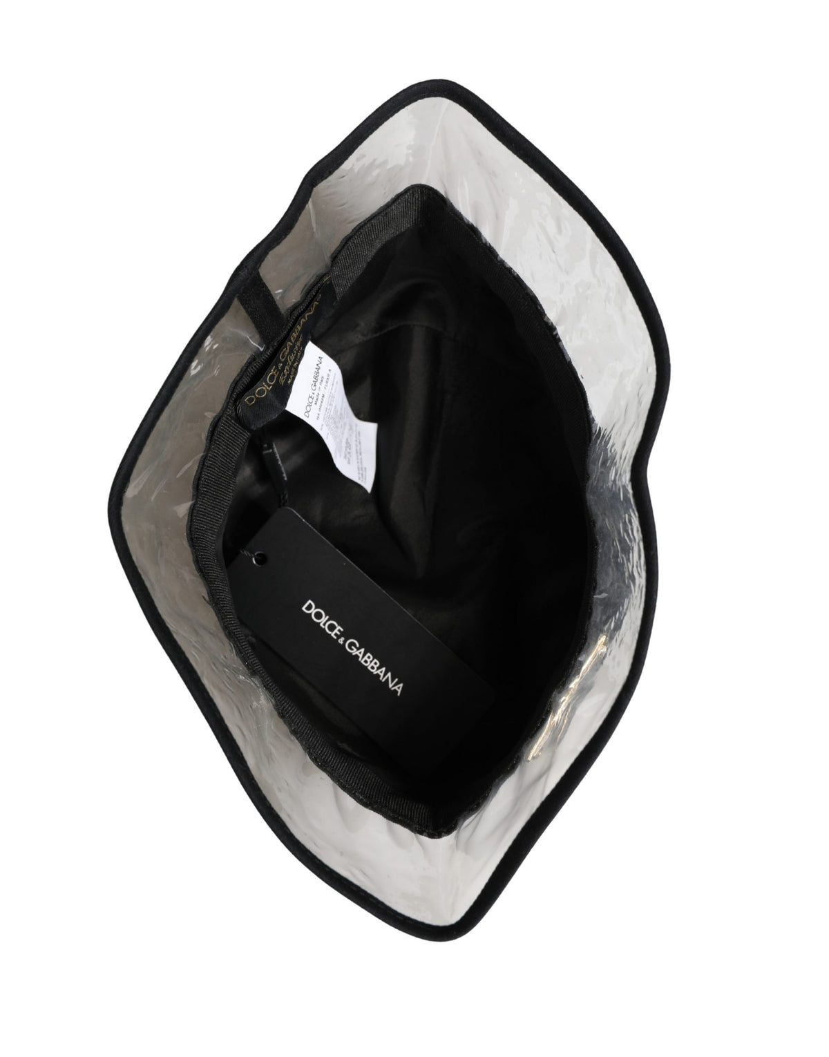 Dolce & Gabbana Black Cotton Plastic Fisherman Bucket Capello Men's Hat