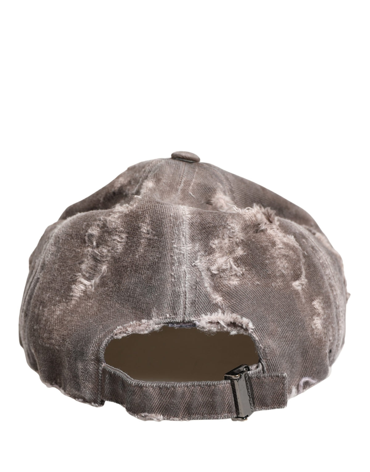 Dolce & Gabbana Men Brown Cotton Distressed Baseball Capello Men's Hat