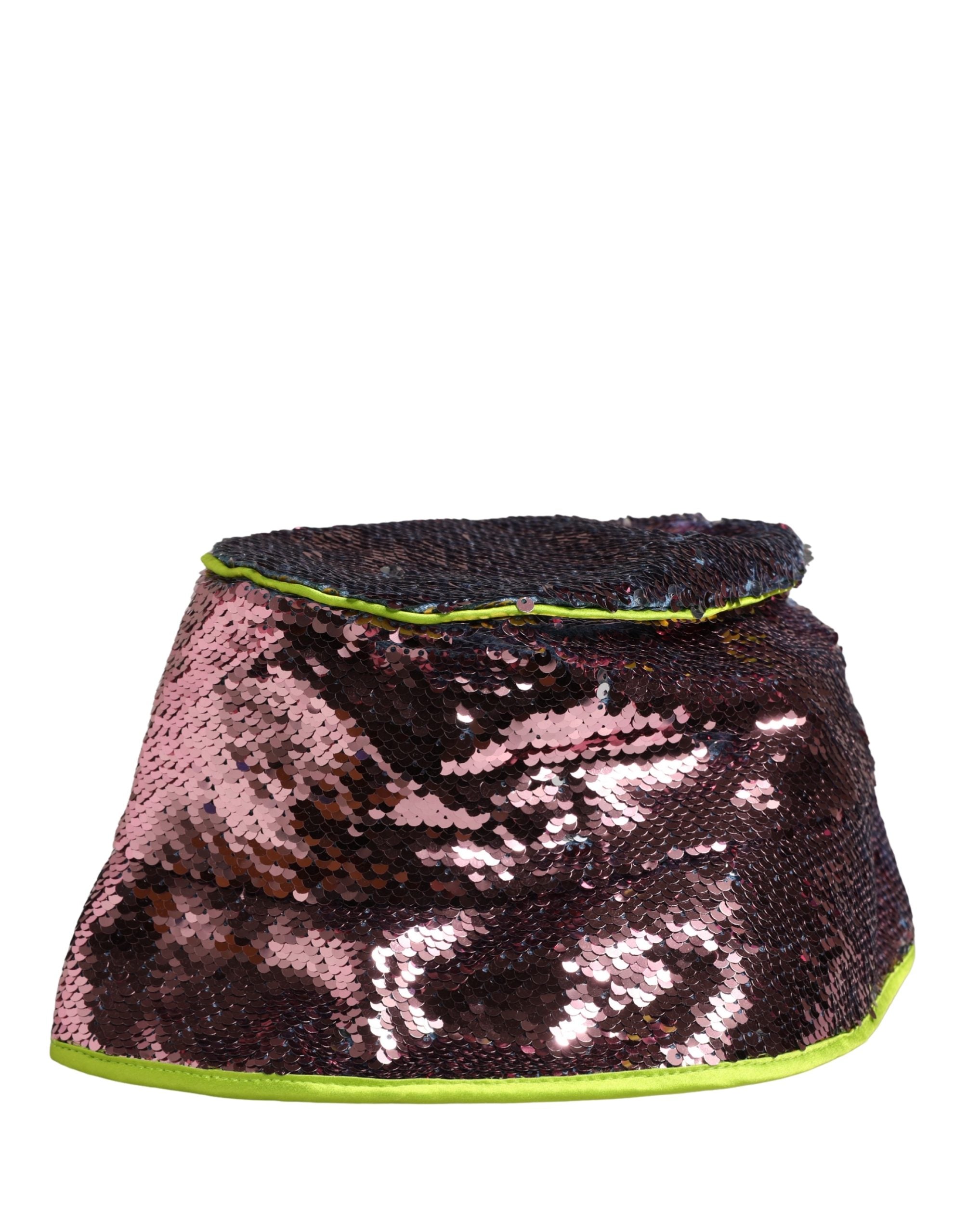 Dolce & Gabbana Men Purple Sequined Bucket Fisherman Capello Men's Hat